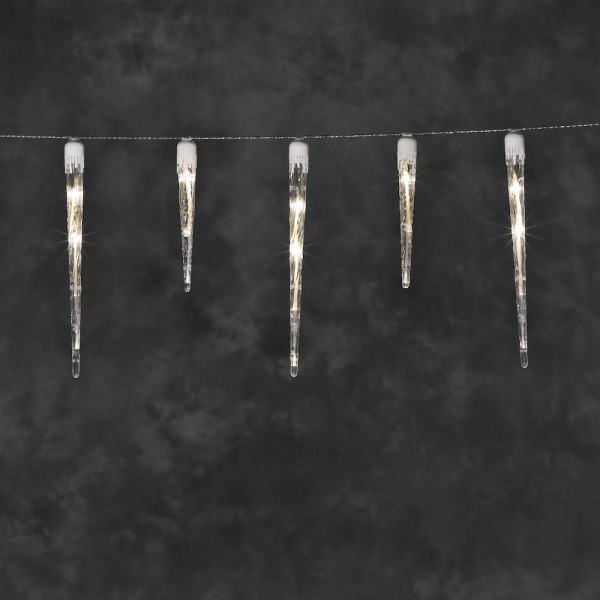LED Eiszapfen Lichtervorhang mit 16 Zapfen - 1375 cm