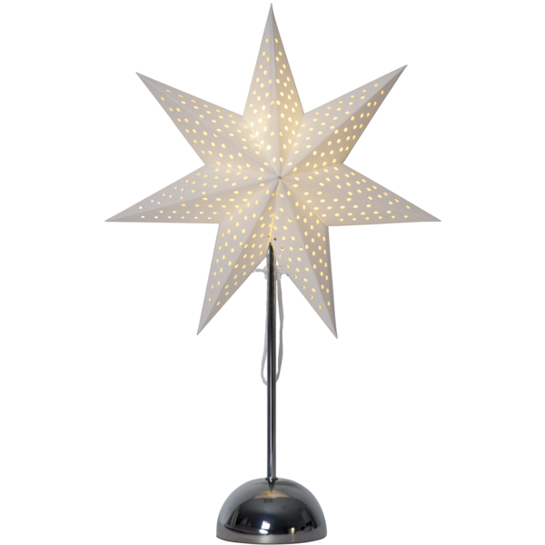 LED Standleuchte Stern CellCandle, Höhe ca. 35 x 55 cm, chrome