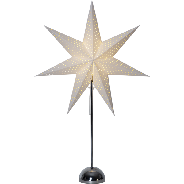LED Standleuchte Stern CellCandle, Höhe ca. 75 cm, chrome